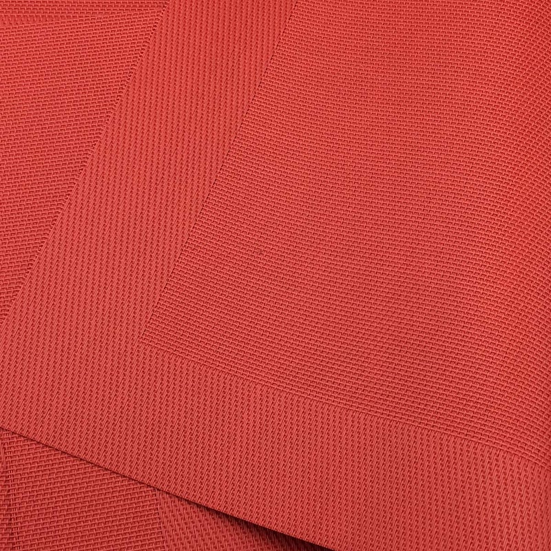 Gugrida Vinyl Red Placemats Heat Resistant Dining Table Mats Non-Slip Washable Place Mats Set of 6 ï¼ˆRedï¼‰ - Image 5